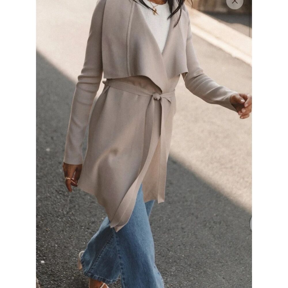 Petal & Pup Zimmer Tie Waist Cardigan Beige Knit Size 2
